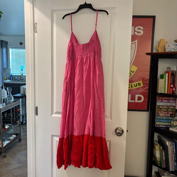 Tabitha Brown x Target Limited Time Collection Pink and Red Colorblock Dress - Picture 7 of 9